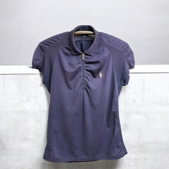 Ralph Lauren‎ Golf Womens Purple Cotton Mesh 1/4 Zip Polo - Picture 1 of 8